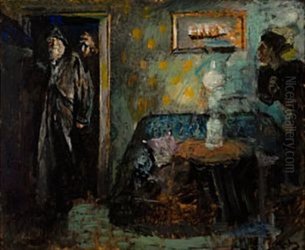 Oyenvitner Oil Painting by Christian Krohg