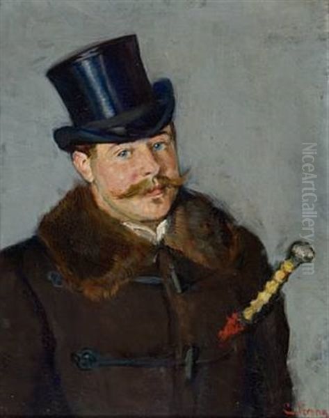 Bredo Simonsen Oil Painting by Christian Krohg