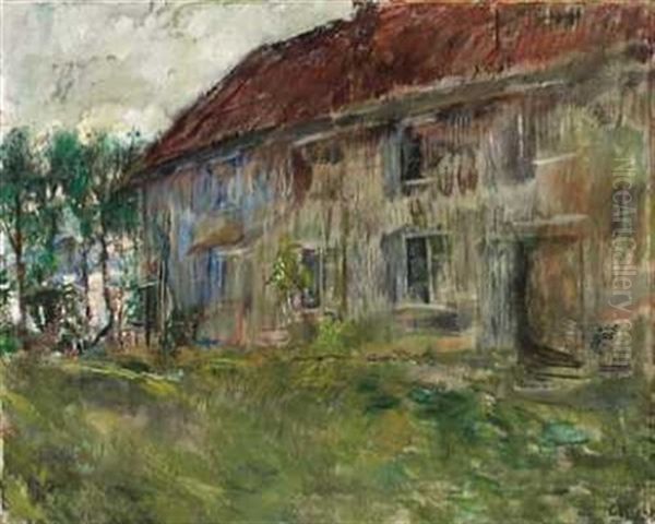 Det Gamle Hus, Bjelkeviken Oil Painting by Christian Krohg