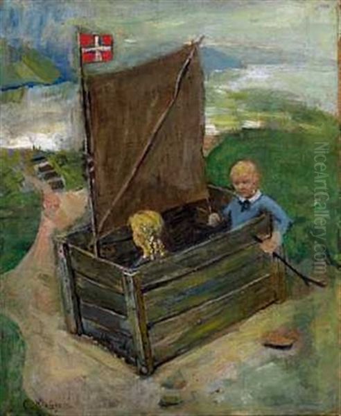 To I En Bat Oil Painting by Christian Krohg