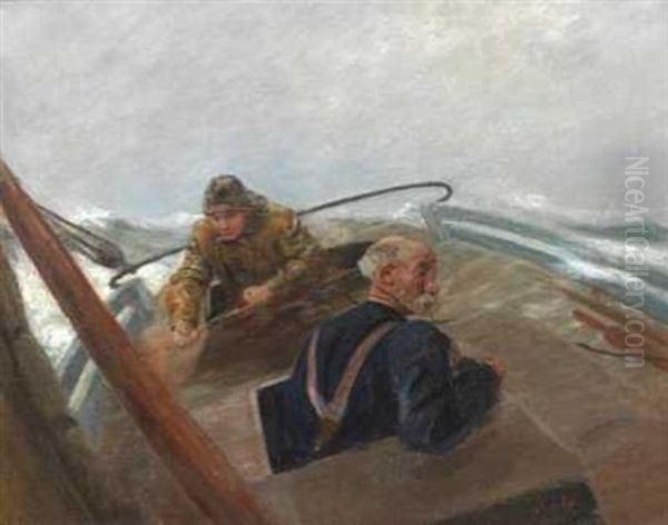 Pa Dekk Oil Painting by Christian Krohg