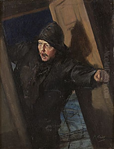 Lotsen Oil Painting by Christian Krohg