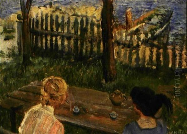 I Strandkanten Oil Painting by Christian Krohg