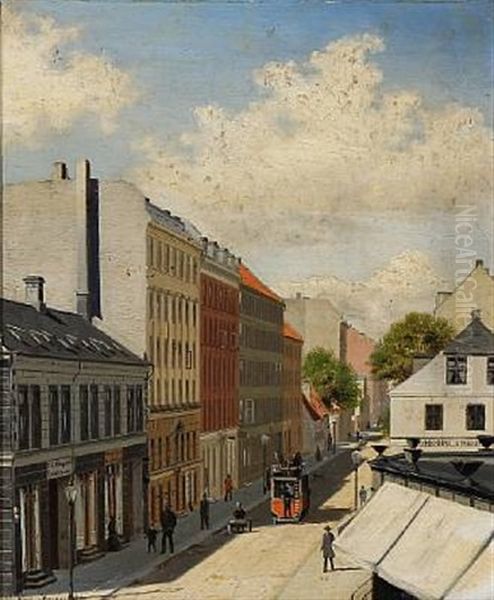 Street View Of Gl. Kongevej In Frederiksberg, Denmark by Albert Kromann