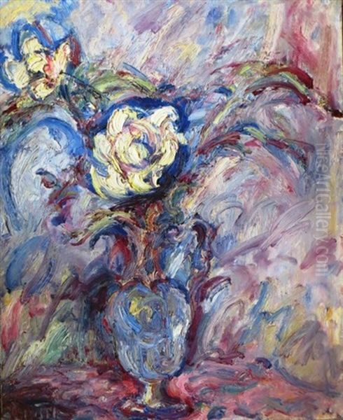 Bouquet De Fleurs Oil Painting by Paul Kron