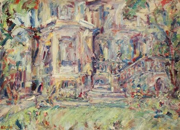 Maison A Saint-cloud Oil Painting by Paul Kron