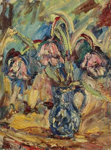 Les Tulipes Oil Painting by Paul Kron