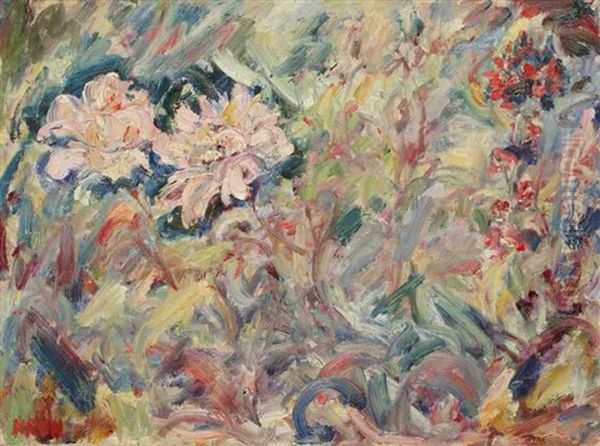 Les Pivoines Oil Painting by Paul Kron