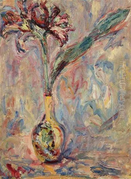 Une Fleur Oil Painting by Paul Kron