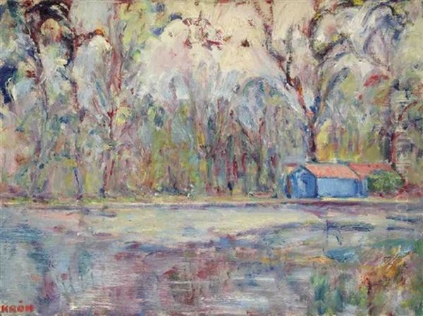 La Cabane Bleue Oil Painting by Paul Kron