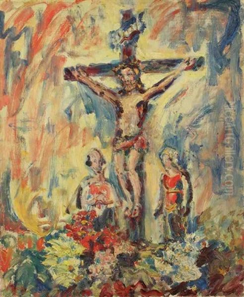 Crucifix Oil Painting by Paul Kron