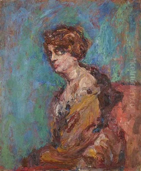 Femme Au Chignon Oil Painting by Paul Kron