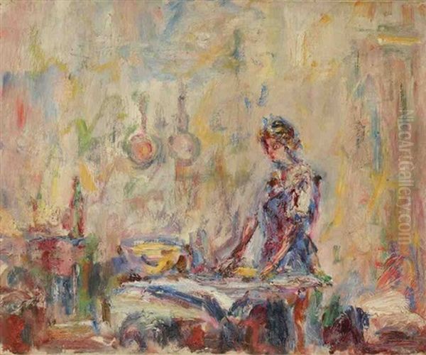 La Cuisiniere Oil Painting by Paul Kron