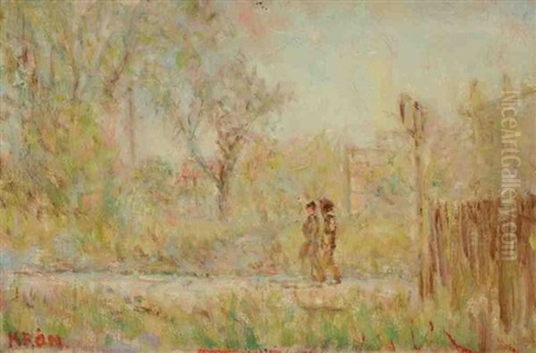 La Promenade Oil Painting by Paul Kron