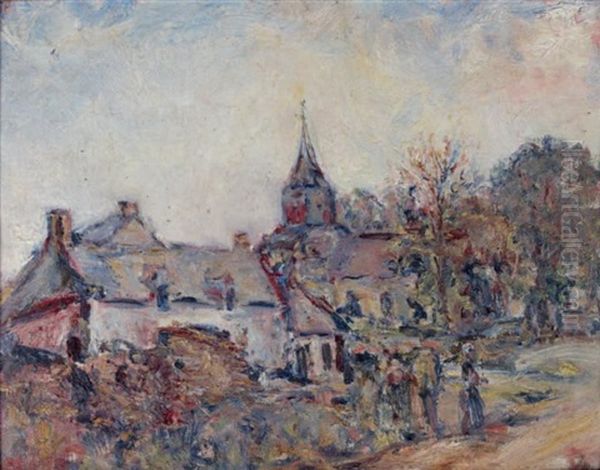 Le Bourg Oil Painting by Paul Kron