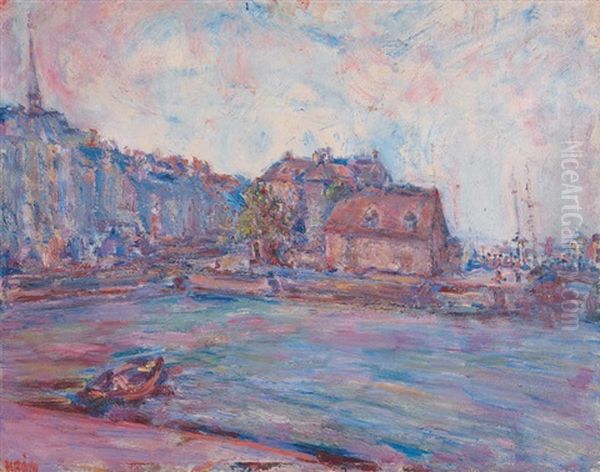 Le Bassin A Honfleur Oil Painting by Paul Kron