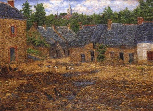 La Cour De Ferme Oil Painting by Paul Kron