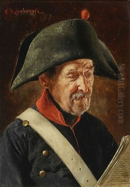 Zeitung Lesender Soldat Oil Painting by Carl Kronberger