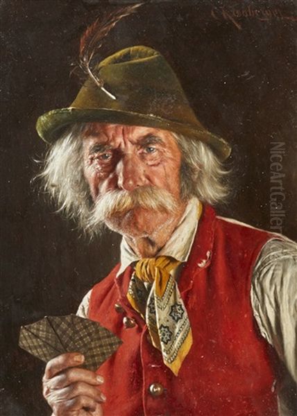 The Cardplayer by Carl Kronberger