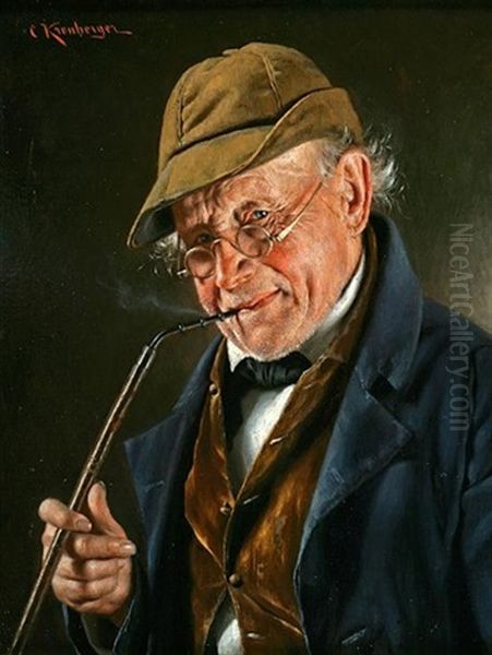 Portrait Of A Smoker by Carl Kronberger