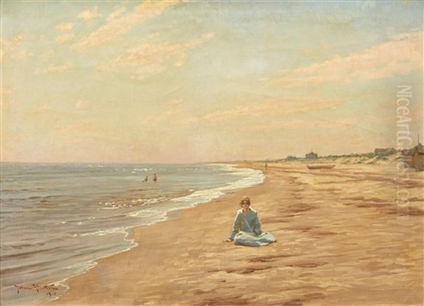 Strandmotiv Fran Falsterbo by Johan Fredrik Krouthen