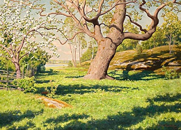 Varglanta Oil Painting by Johan Fredrik Krouthen