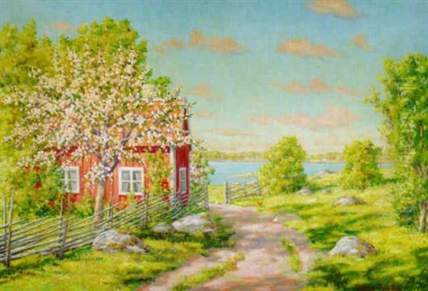 Blommande Frukttrad by Johan Fredrik Krouthen