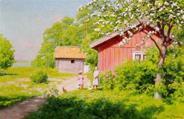 Honsen Matas Oil Painting by Johan Fredrik Krouthen