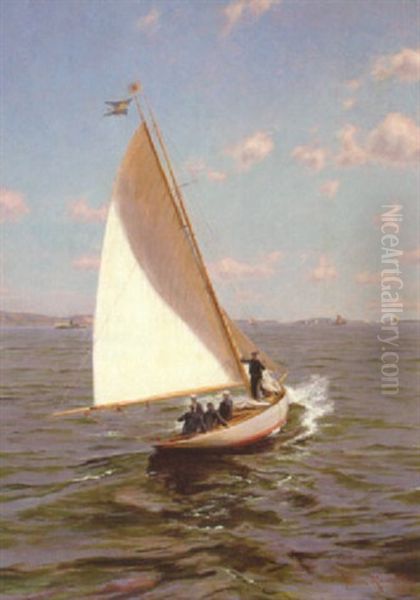 Marstrandsregatta Oil Painting by Johan Fredrik Krouthen