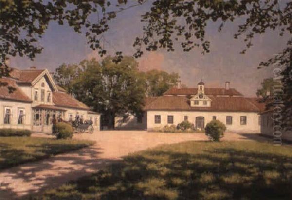 Sommardag Oil Painting by Johan Fredrik Krouthen