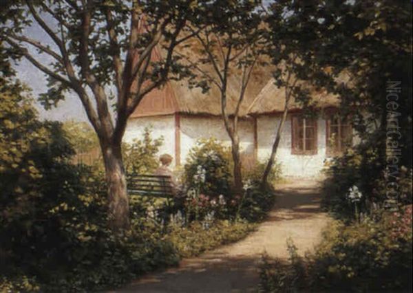 On The Garden Bench by Johan Fredrik Krouthen