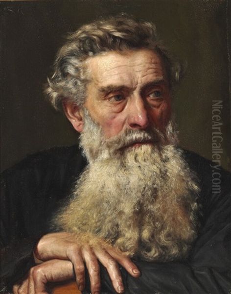 Study Of A Middle-aged Man Oil Painting by Peder Severin Kroyer