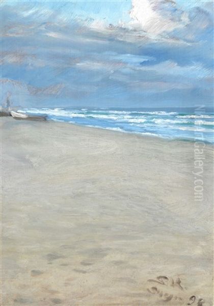 Skagen Beach Oil Painting by Peder Severin Kroyer