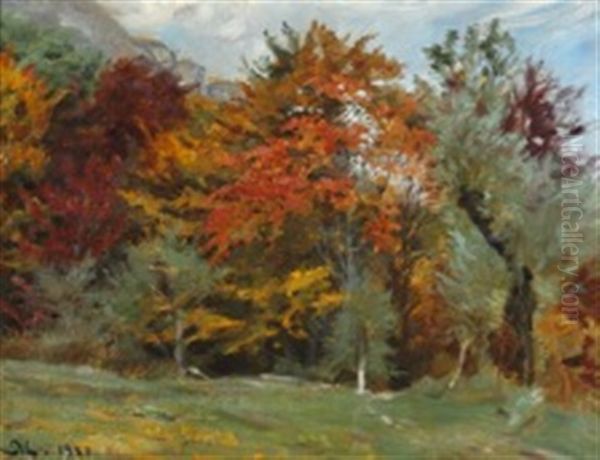 Autumn Colours Oil Painting by Peder Severin Kroyer