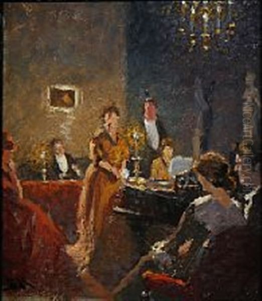 En Duet Oil Painting by Peder Severin Kroyer