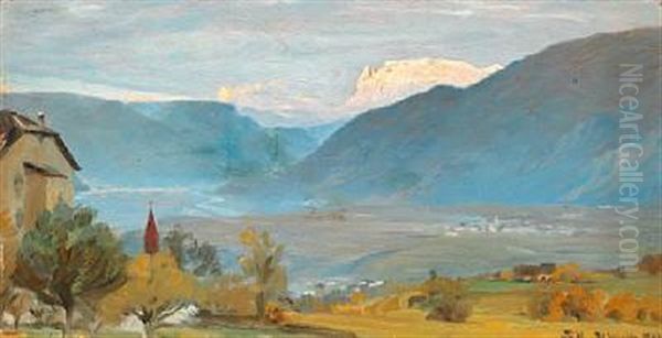 Alpeglod. Bjerglandskab I Tyrol Oil Painting by Peder Severin Kroyer