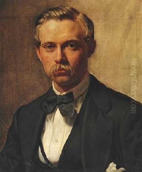 Portrait Of P. S. Kroyer's Half Brother And Cousin Vilhelm Born Oil Painting by Peder Severin Kroyer