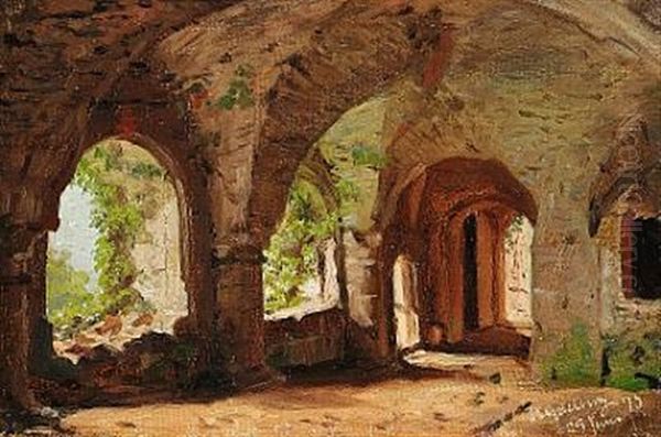 Studie Fra En Reise I Tyskland (old Archway From A Journey To Germany) (study) Oil Painting by Peder Severin Kroyer