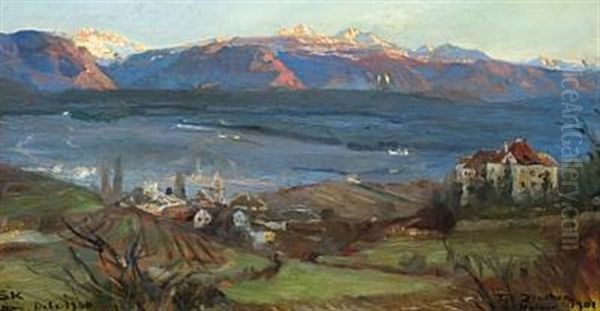 Landskab Fra Tyrol Oil Painting by Peder Severin Kroyer