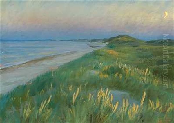 Skagen Strand I Maneskin Oil Painting by Peder Severin Kroyer