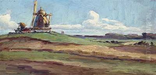 Stubmollen Paa Faeno Oil Painting by Peder Severin Kroyer