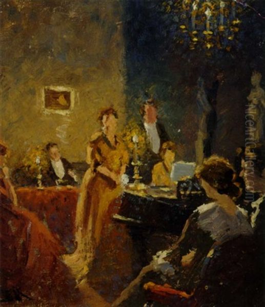 En Duet Oil Painting by Peder Severin Kroyer