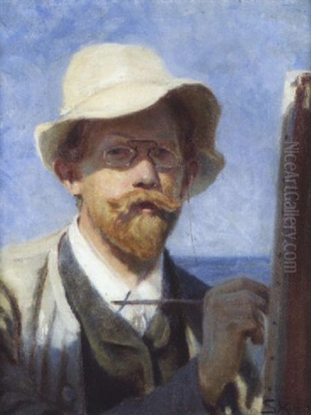 Autoportrait (?) Oil Painting by Peder Severin Kroyer