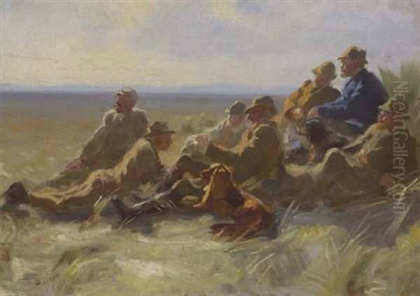 Skagens Jaegere Oil Painting by Peder Severin Kroyer