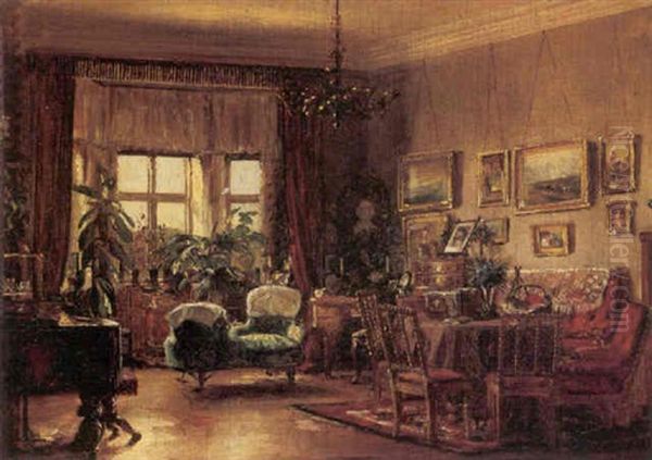 Interior, Antagelig Fra Kunstnerens Barndomshjem Oil Painting by Peder Severin Kroyer