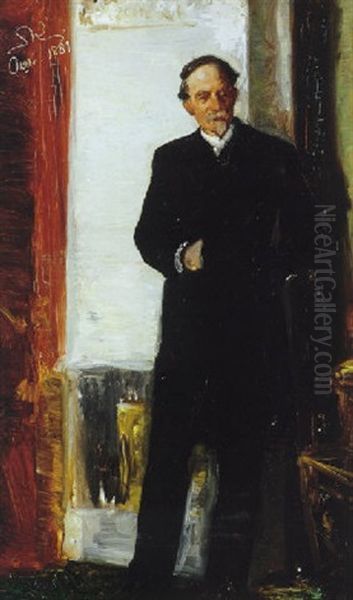 Portraet Af Professor Ferdinand Meldahl Oil Painting by Peder Severin Kroyer