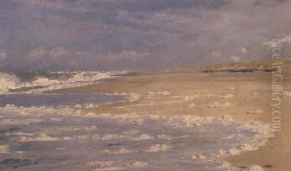 Bl+st. Skagens Nordstrand Oil Painting by Peder Severin Kroyer