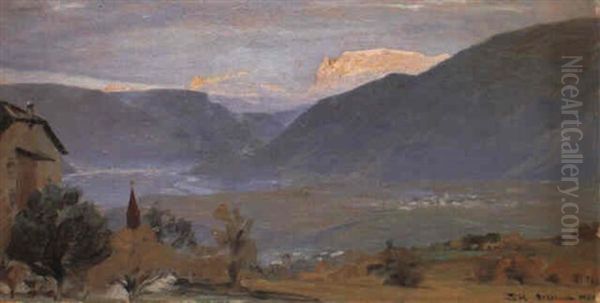 Alpeglod, Bjerglandskab I Tyrol Oil Painting by Peder Severin Kroyer