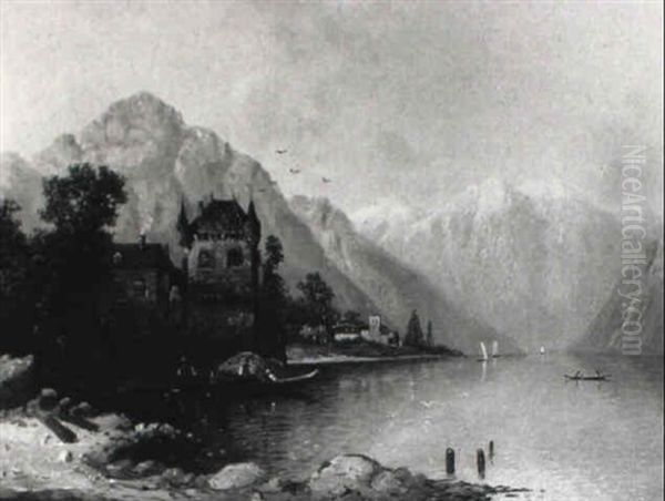 Blick Auf Den Brienzersee Oil Painting by Julius Kruchen