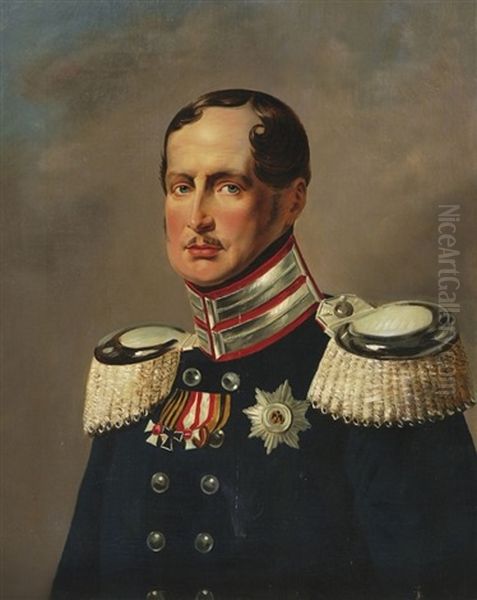 Friedrich Wilhelm Iii., Konig Von Preusen Oil Painting by Franz Krueger